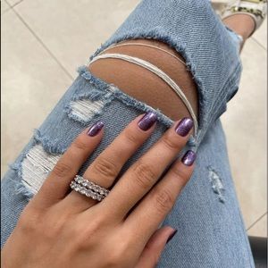 Hurry Flash sale! 925 Sterling silver round cut Band